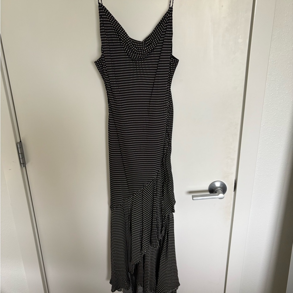 Black Polka Dot Slip midi Dressy